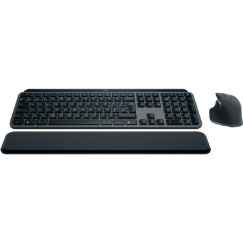 Огляд товару: Комплект Logitech MX Keys S Plus Palmrest Wireless UA Graphite (920-011614)