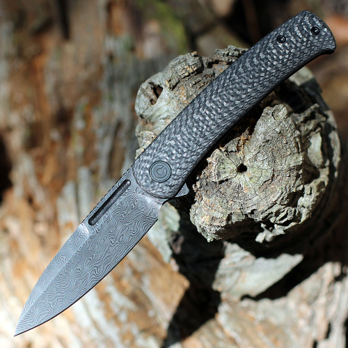 Ніж Civivi Caetus Damascus Blade Carbon Fiber vs Damascus Carbon (C21025B-DS1)