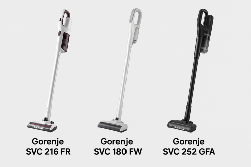 Порівняння пилососів Gorenje SVC 216 FR , Gorenje SVC180FW , Gorenje SVC 252 GFA