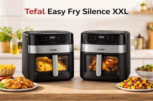 Порівняння мультипечей Tefal Easy Fry Silence XXL EY8468E0 та EY846HE0
