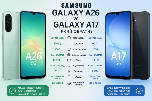 Samsung Galaxy A26 чи Samsung Galaxy A17