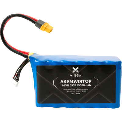 Акумулятор для дрона Vinga Li-Ion 6S3P 15000mAh коробка 10 шт (JHY Li-Ion 21700 5000mAh) (V6S3P-10PCS-15000MAH)