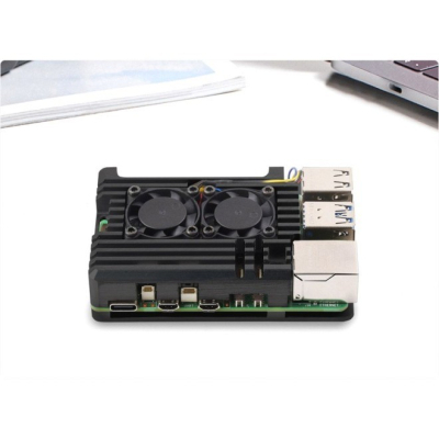 Корпус для Мікро ПК KUONGSHUN for Raspberry Pi 5 Alu 2 fans (RA787)