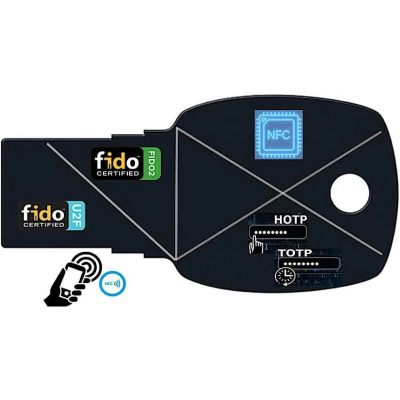 Апаратний ключ безпеки Feitian ePass FIDO FT-K9D U2F FIDO2 NFC USB-A K9D-NFC (FT-K9D)