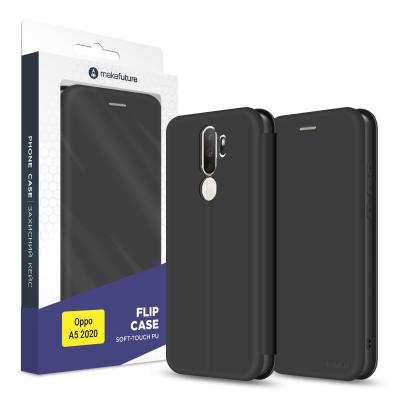Чохол до моб. телефона MakeFuture Oppo A5 2020 Flip (Soft-Touch PU) Black (MCP-OPA520BK)