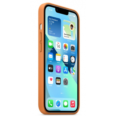 Чохол до моб. телефона Apple iPhone 13 Leather Case with MagSafe - Golden Brown, Model A2 (MM103ZE/A)