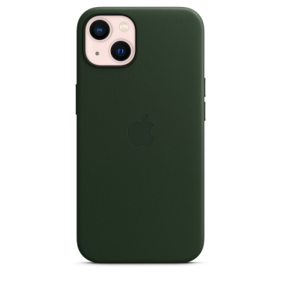 Чохол до моб. телефона Apple iPhone 13 Leather Case with MagSafe - Sequoia Green, Model A (MM173ZE/A)