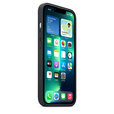 Чохол до моб. телефона Apple iPhone 13 Pro Leather Case with MagSafe - Midnight, Model A2 (MM1H3ZE/A)