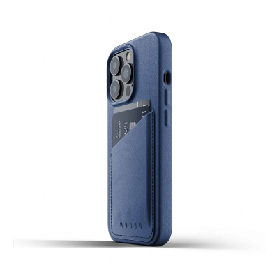 Чохол до моб. телефона Mujjo Apple iPhone 13 Pro Wallet Full Leather, Monaco Blue (MUJJO-CL-016-BL)