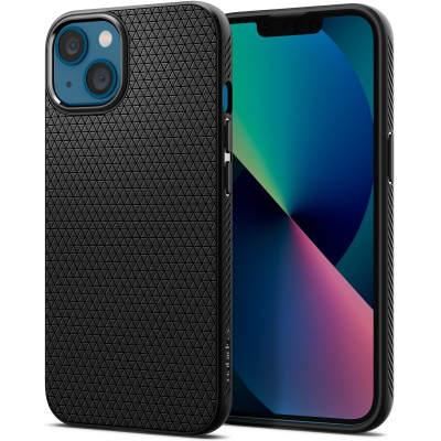 Чохол до моб. телефона Spigen Apple iPhone 13 Liquid Air, Matte Black (ACS03519)