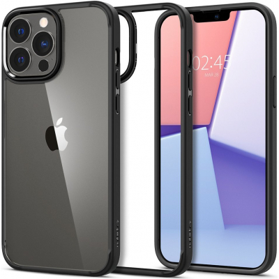 Чохол до моб. телефона Spigen Apple iPhone 13 Pro Crystal Hybrid, Matte Black (ACS03300)