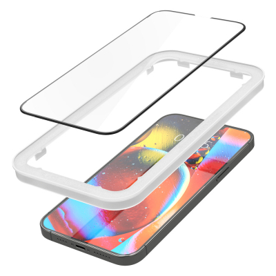 Скло захисне Spigen Apple Iphone 13 Pro Max tR Align Master FC Black (2 Pack) (AGL03377)