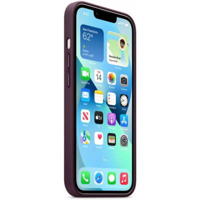Чохол до мобільного телефона Apple iPhone 13 Leather Case with MagSafe - Dark Cherry, Model A27 (MM143ZE/A)