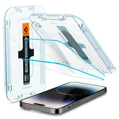 Скло захисне Spigen Apple Iphone 14 Pro Glas tR EZ Fit (2 Pack), Clear (AGL05214)